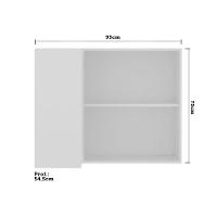 Armário Canto Reto Conjugado 2 Portas C/Nicho Lateral Branco - 5