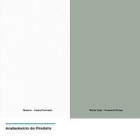 Armário Canto Diagonal 2 Portas Branco Polar C/Verde - 2