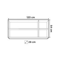 Kit 2 Armários Aéreos Honduras 120Cm 3 Portas - Lumil Móveis Branco/Castanho - 3