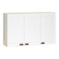 Armário Aéreo 120 Cm 3 Portas Legno Crema Com Branco Pet - 1
