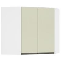 Armário Canto Diagonal 2 Portas Branco Polar C/Kashmir - 1