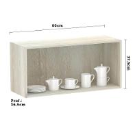 Armário Aéreo 80 Cm 1 Porta Legno Crema Com Branco Pet - 3