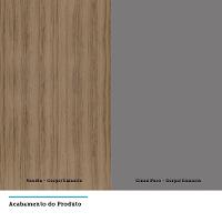 Armário Aéreo 80 Cm 2 Portas De Abrir 1 Prateleira Isa Luciane Móveis Vanilla Com Cinza Puro - 5