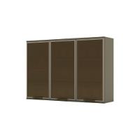 Armário Aéreo 03 Portas Com Vidro 120 Cm Connect Henn Duna - 1