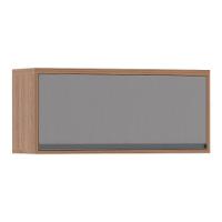 Armário Aéreo 80 Cm 1 Porta Isa Vanilla Com Cinza Puro - 1