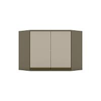 Armário Aéreo Canto Oblíquo 02 Portas Connect Henn Duna Com Cristal - 1