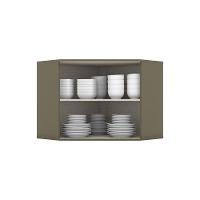 Armário Aéreo Canto Oblíquo 02 Portas Connect Henn Duna Com Cristal - 3