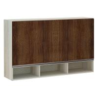 Armário 120cm 2 Portas C/Nicho Legno Crema C/Nogueira - 1