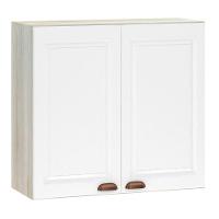Armário Aéreo 80 Cm 2 Portas Legno Crema Com Branco Pet - 1