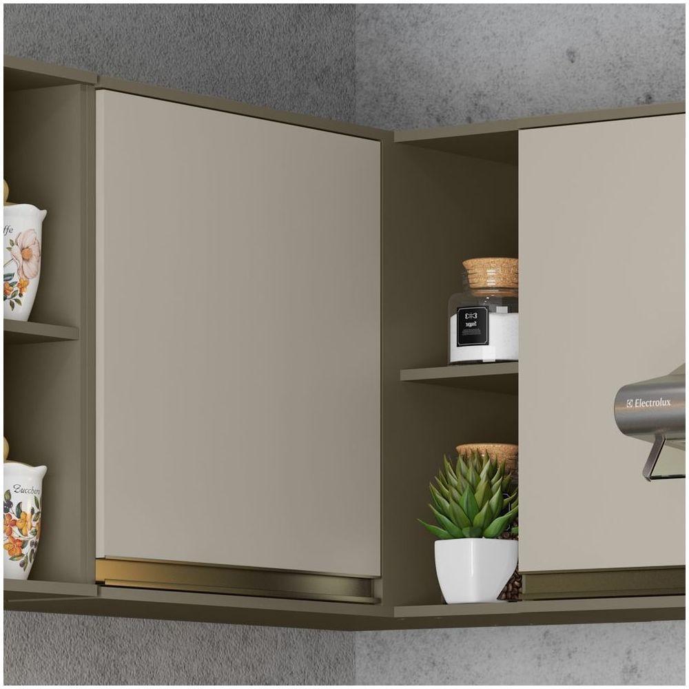 Armário Aéreo 1 Porta Connect Henn Duna Com Cristal - 2