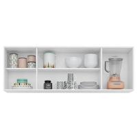 Kit 2 Armários Aéreos Panamá 4 Portas 160cm Branco/preto - 3