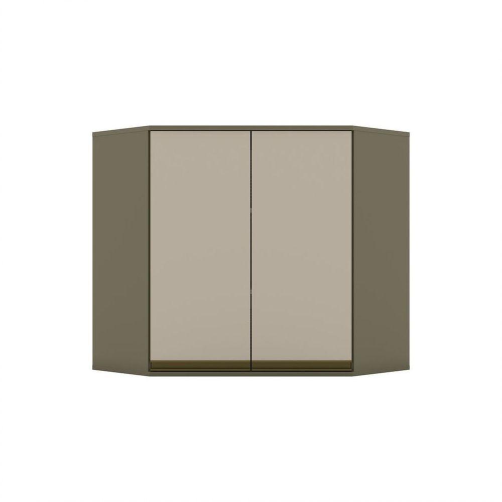 Armário Aéreo Canto Oblíquo 02 Portas Connect Henn Duna Com Cristal - 1