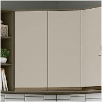 Armário Aéreo Canto Oblíquo 02 Portas Connect Henn Duna Com Cristal - 2