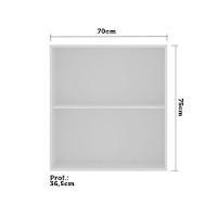 Armário Aéreo 70 Cm 2 Portas Branco Polar - 3