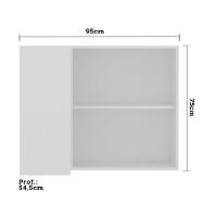 Armário Aéreo Canto Reto Conjugado 2 Portas C/Nicho Latera - 3