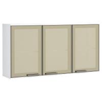 Armário Aéreo 120cm 3 Portas Em Inox E Vidro Reflecta Bronze - 1