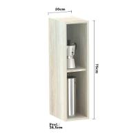 Armário Aéreo 20 Cm 1 Porta Legno Crema Com Branco Pet - 5