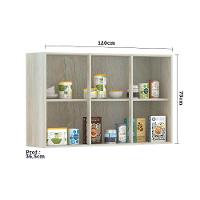 Armário Aéreo 120cm 3 Portas Janelinha Crema Com Branco Pet - 3