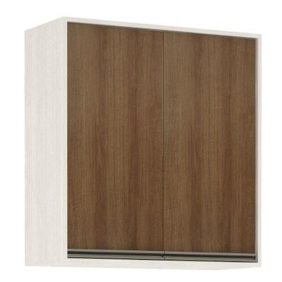 Armário Aéreo De Cozinha 80 Cm 2 Portas Linea Luciane Pátina Ff-avelã Ff