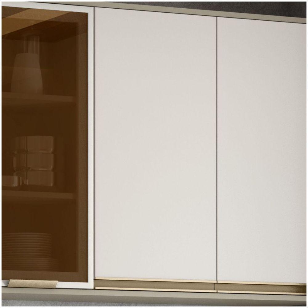 Armário Aéreo 01 Porta 40 Cm Connect Henn Duna Com Cristal - 3