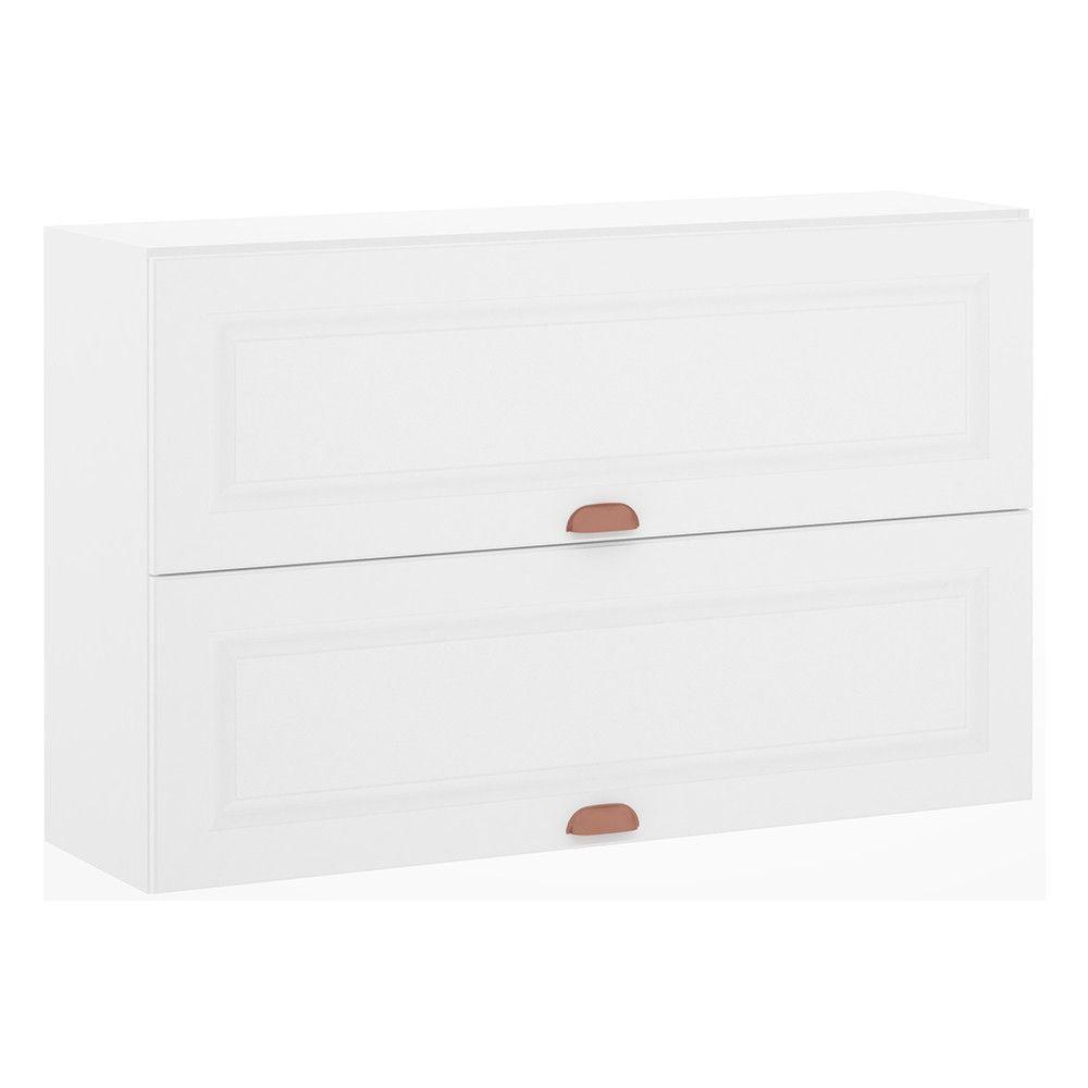 Armário Aéreo Basculante Duplo 120cm 2 Portas Branco Polar - 1