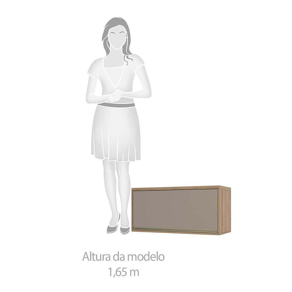 Armário Aéreo 80cm 1 Porta Basculante Mel Vanilla C/Graf - 4