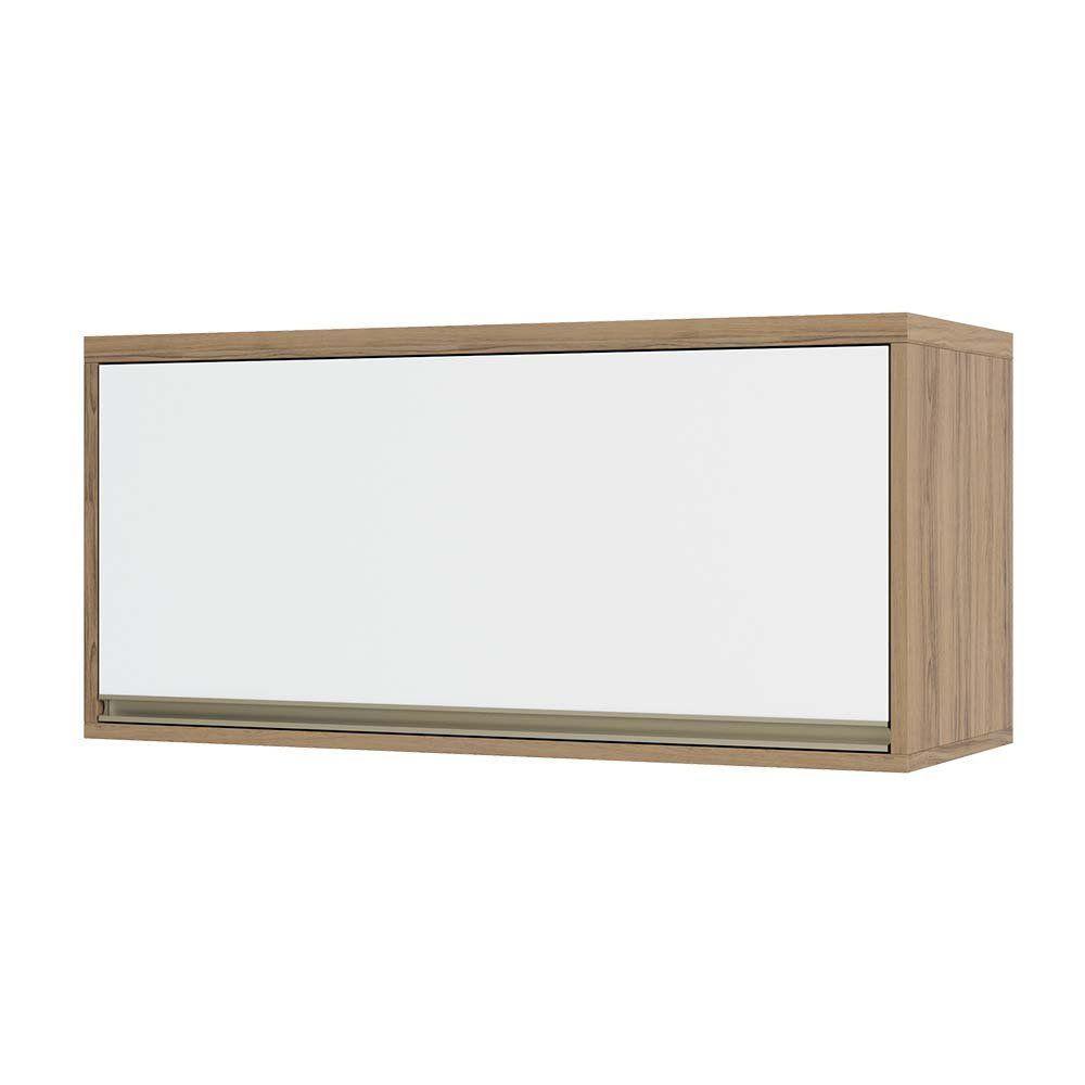 Armário Aéreo 80cm 1 Porta Basculante Mel Vanilla C/Branco - 1