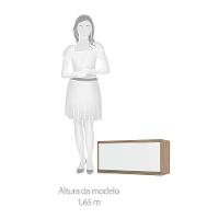 Armário Aéreo 80cm 1 Porta Basculante Mel Vanilla C/Branco - 3