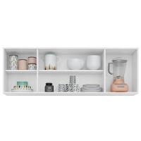 Kit 2 Armários Aéreos Panamá 4 Portas Branco Preto Lumil - 6