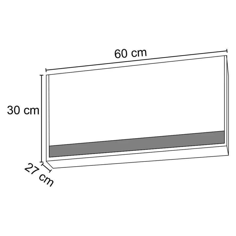 Armário Aéreo Geladeira 60Cm 1 Porta Basculante Branco - 3