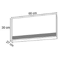 Armário Aéreo Geladeira 60Cm 1 Porta Basculante Branco - 2