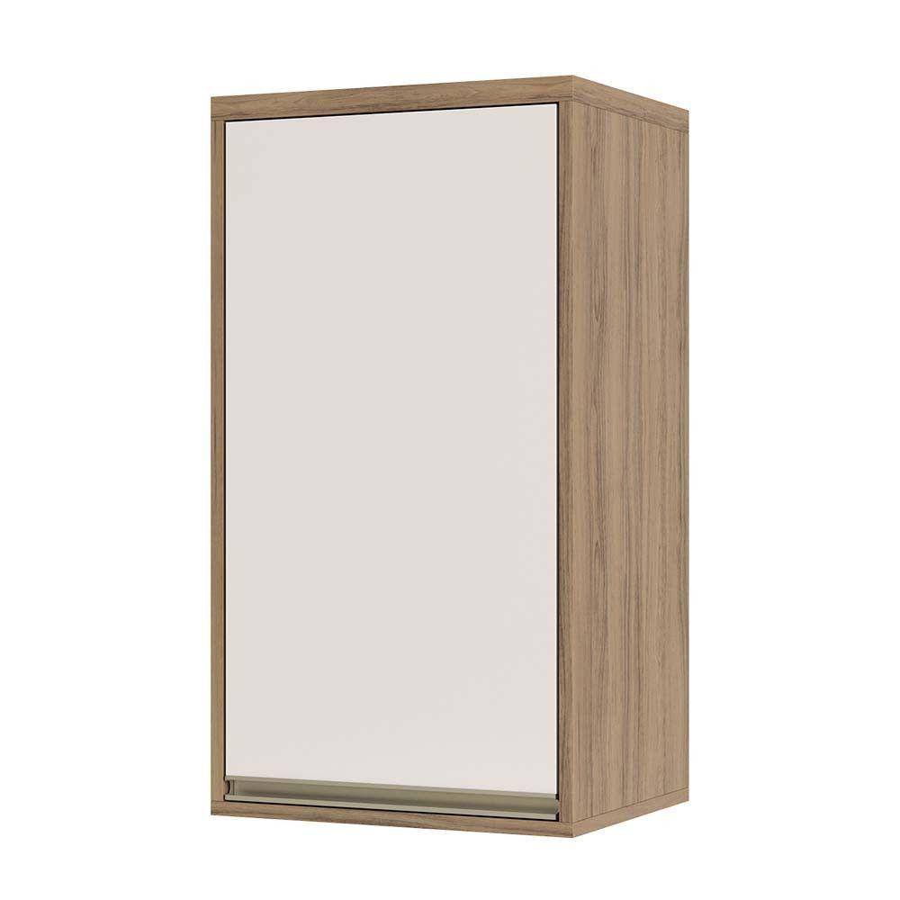 Armário Aéreo 40 Cm 1 Porta De Abrir 1 Prateleira Mel Luciane Móveis Vanilla Com Pérola Off - 1