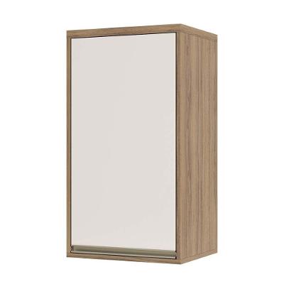 Armário Aéreo 40 Cm 1 Porta De Abrir 1 Prateleira Mel Luciane Móveis Vanilla Com Pérola Off