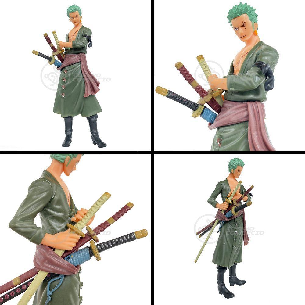Boneco Anime Action Figure One Piece 18cm - Roronoa Zoro - 8