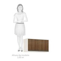 Armário Aéreo De Cozinha 80 Cm 2 Portas Linea Luciane Pátina Ff-avelã Ff - 2