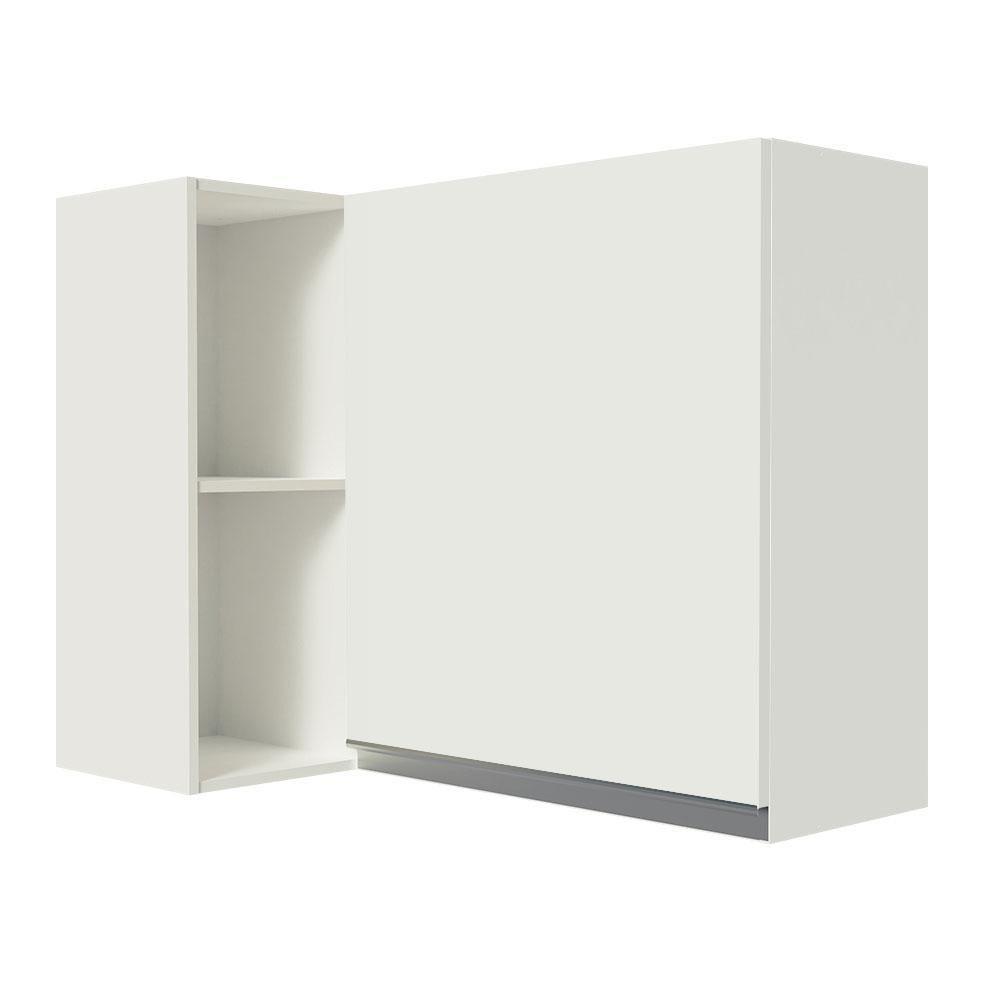 Armário Aéreo De Canto 100% Mdf Com Adega Branco Smart Madesa Branco - 1