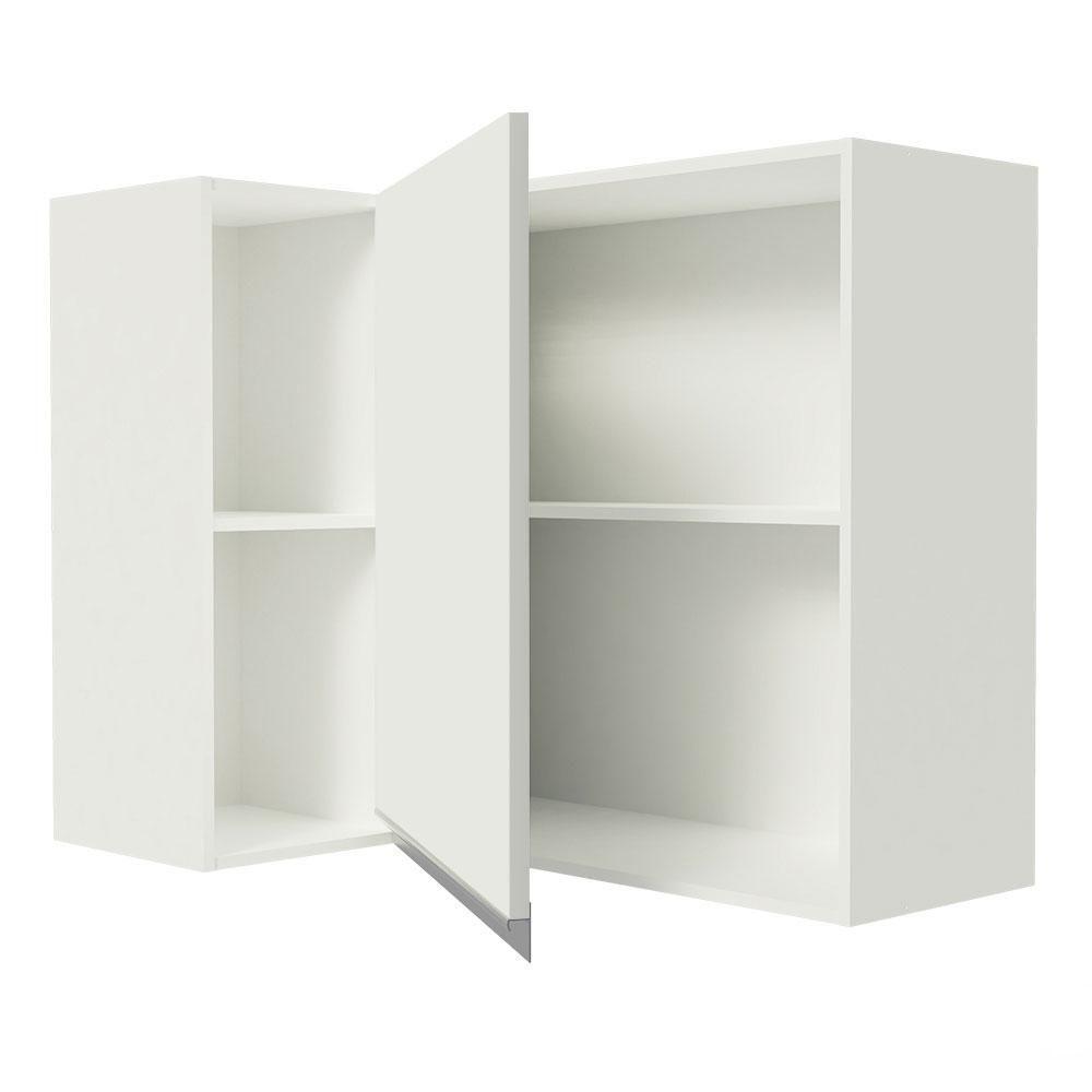 Armário Aéreo De Canto 100% Mdf Com Adega Branco Smart Madesa Branco - 5