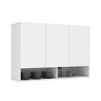 Armario Aereo Milão Cozinha 3 Portas E 2 Nichos Branco - 2