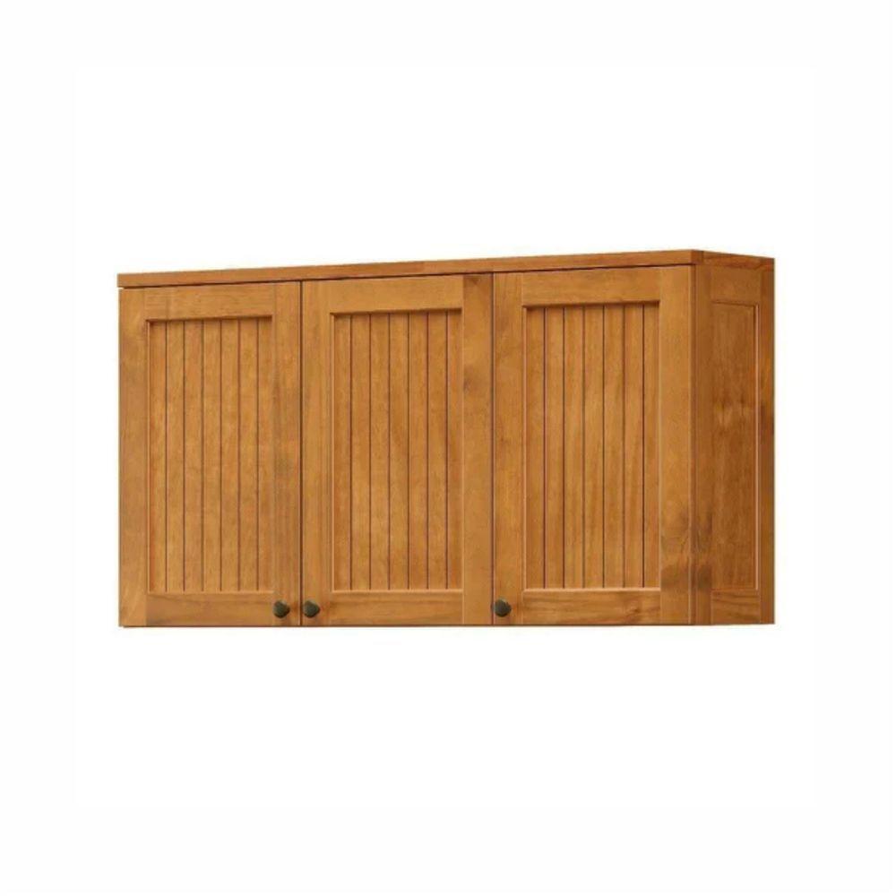 Armário Aéreo De Cozinha Em Madeira 120cm 3 Portas E 1 Prateleira Mel - Cavazotto - 1