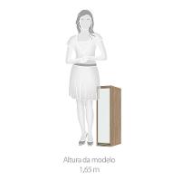 Armário Aéreo 20 Cm 1 Porta De Abrir 1 Prateleira Mel Luciane Móveis Vanilla Com Branco - 7