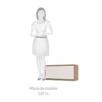 Armário Aéreo 80 Cm 1 Porta Basculante Mel Luciane Móveis Vanilla Com Pérola Off - 10