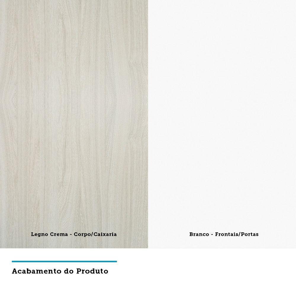 Armário Aéreo 40 Cm 1 Porta Legno Crema Com Branco Pet - 2