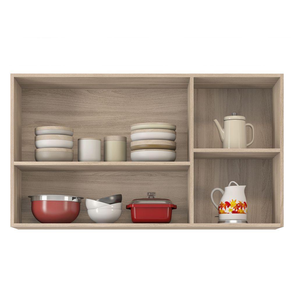 Armário Aéreo 3 Portas 120cmFirenze Touch Grafito 94331 - 2