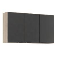 Armário Aéreo 3 Portas 120cmFirenze Touch Grafito 94331 - 1