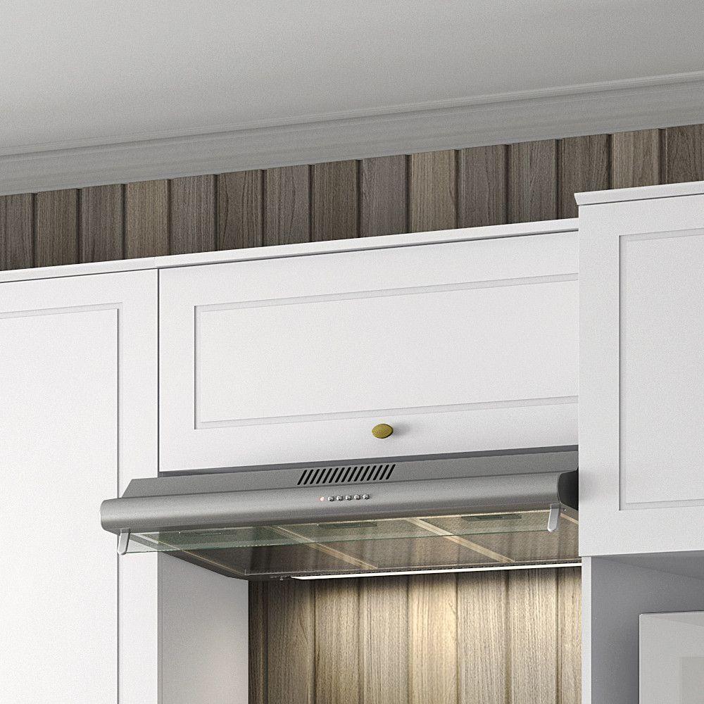 Armário De Cozinha Aéreo 01 Porta Basculante 80 Cm Nova York Henn Branco - 1