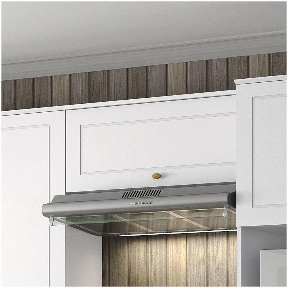 Armário De Cozinha Aéreo 01 Porta Basculante 80 Cm Nova York Henn Branco - 2