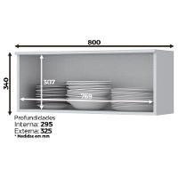 Armário De Cozinha Aéreo 01 Porta Basculante 80 Cm Nova York Henn Branco - 8