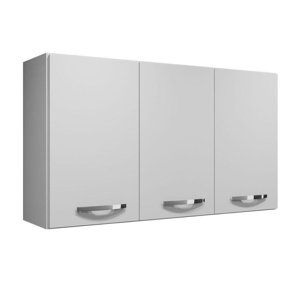 Armário Aéreo Etios 3 Portas Kaiki Móveis Branco - 2