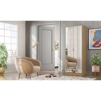 Armário Multiuso Sapateira Grife 2 Portas Espelho Amendola - 1