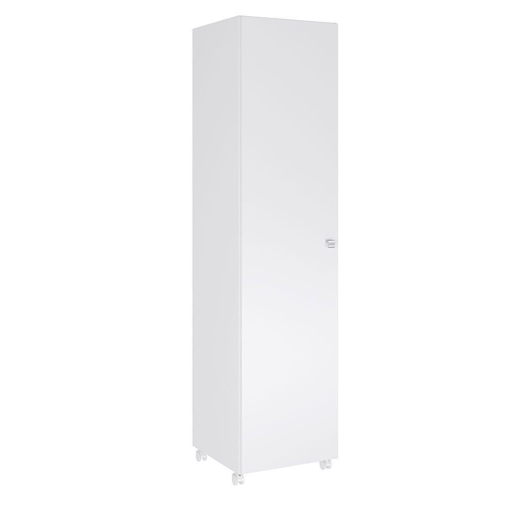 Armário Multiuso com Rodízios e Cabideiros Mendoza Branco - 1